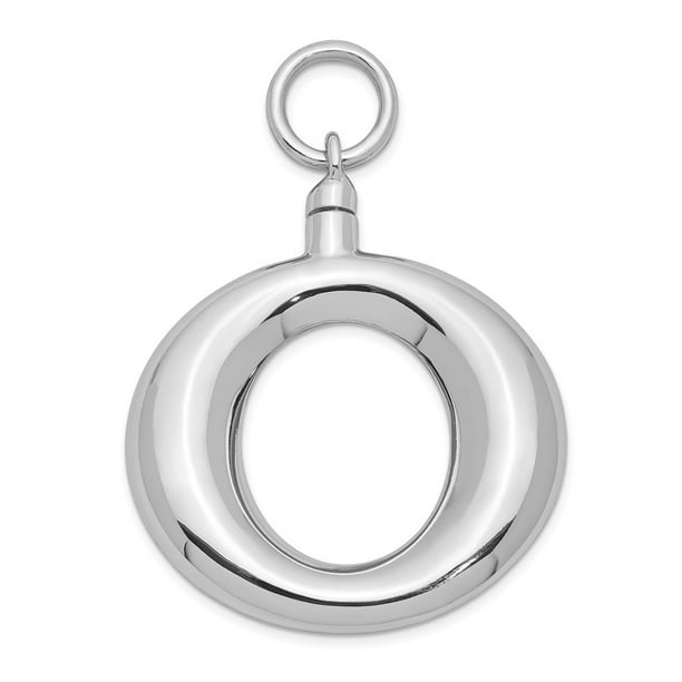925 Sterling Silver Polished Round Ash Holder Hollow Opens Charm Pendant 